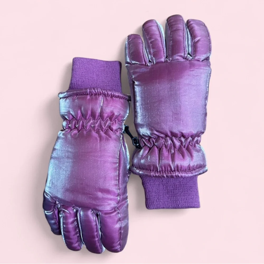 Girls Pink Winter Gloves